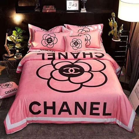 Chanel Parure de lit 3 pièces en tissu doux et respirant avec 2 